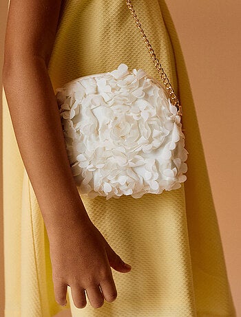 Bolso bandolero con efecto de flores