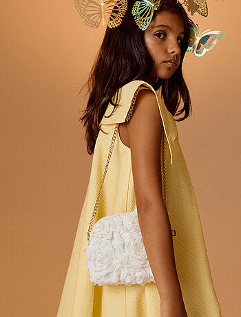 Bolso bandolero con efecto de flores