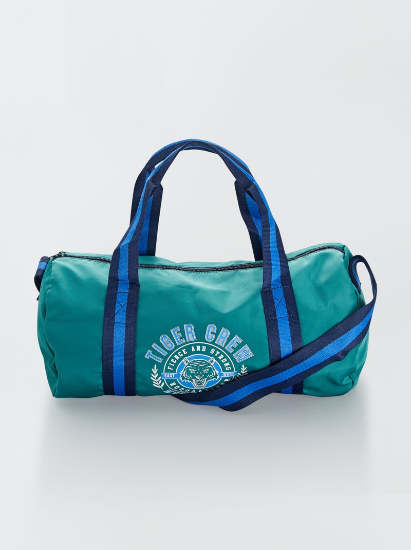 Bolso bowling con estampado Tiger Crew azul - Kiabi