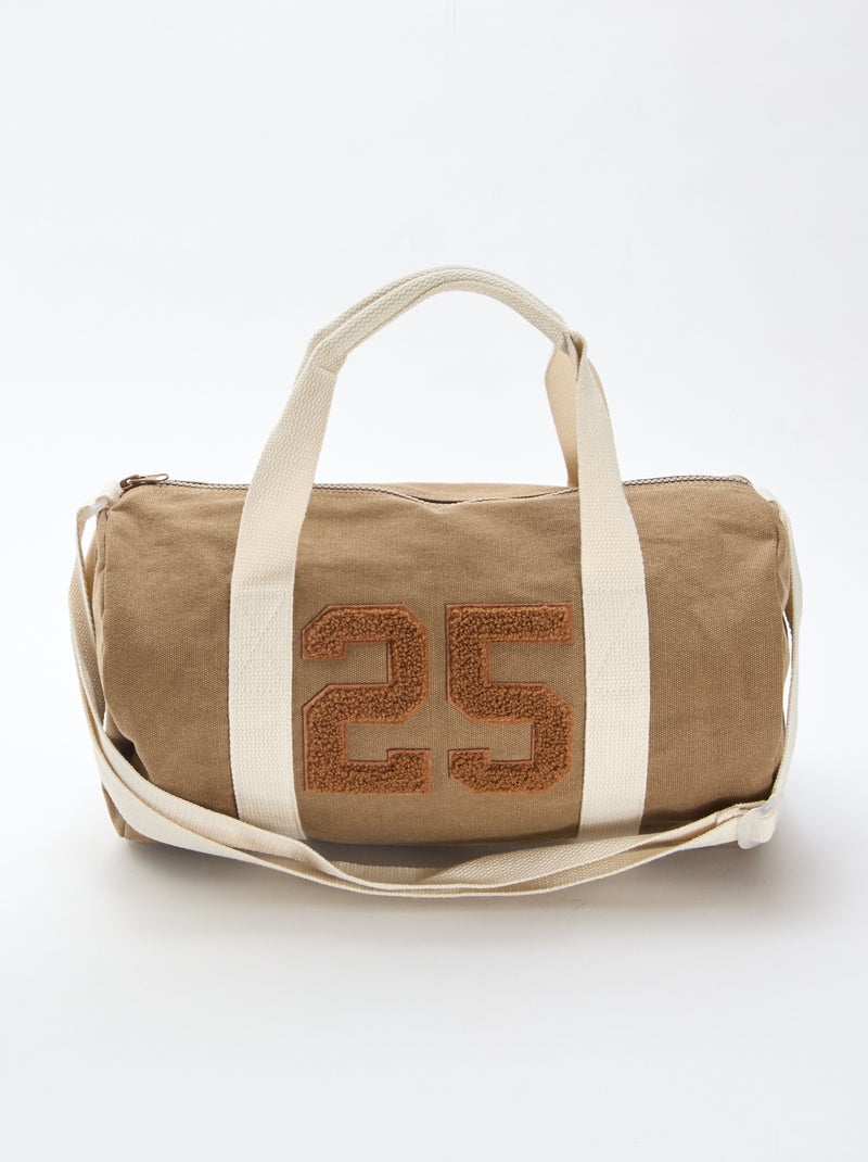 Bolso bowling de algodón Marron - Kiabi
