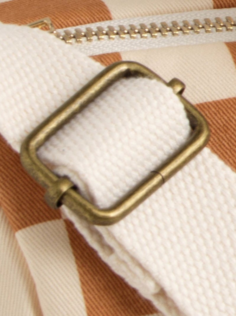Bolso bowling en algodón con estampado de - SAUTHON Marrón caramelo - Kiabi