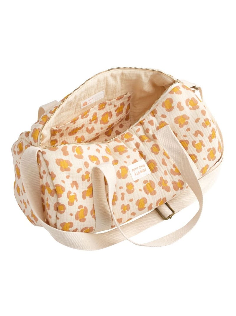 Bolso bowling en gasa de algodón - SAUTHON Beige/Rosa - Kiabi