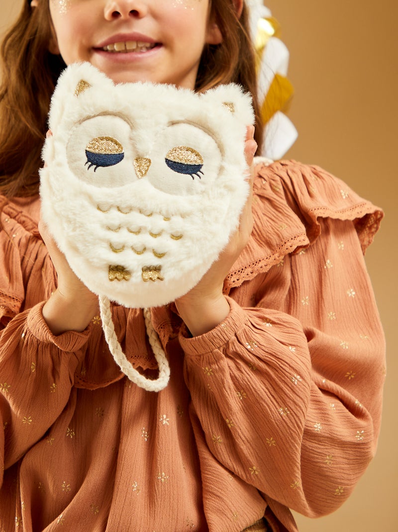 Bolso 'búho' de pelo BEIGE - Kiabi