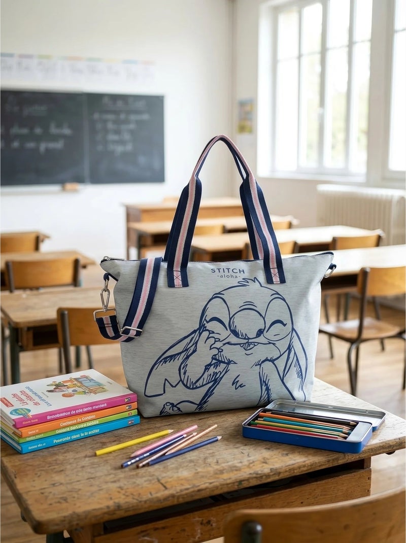 Bolso cabás grande bandolera desmontable stitch disney Gris - Kiabi