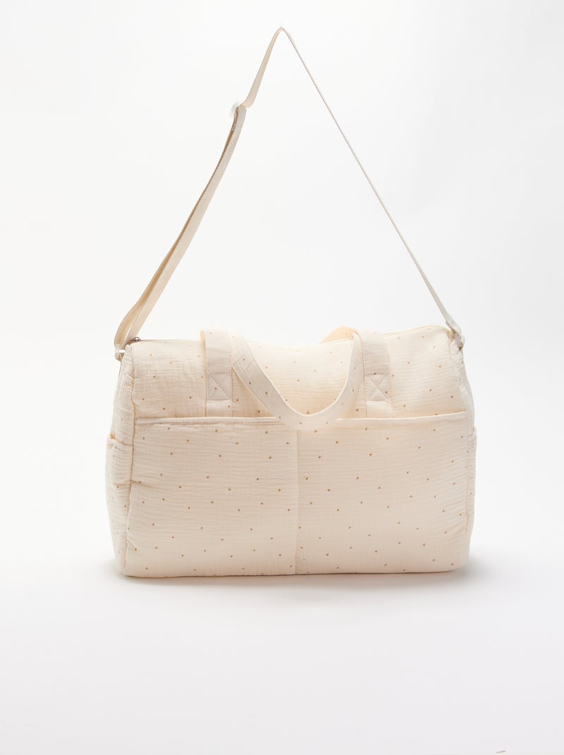 Bolso cambiador con bolsillos exteriores e interiores Beige - Kiabi