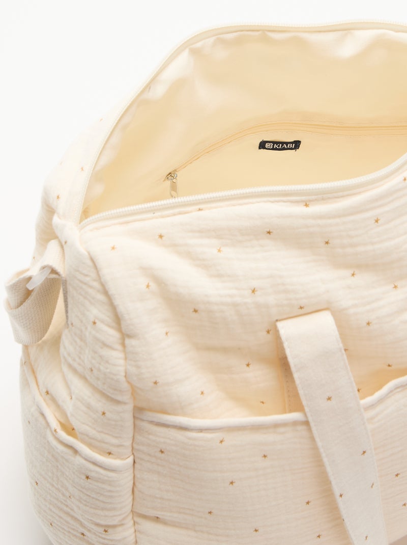 Bolso cambiador con bolsillos exteriores e interiores Beige - Kiabi