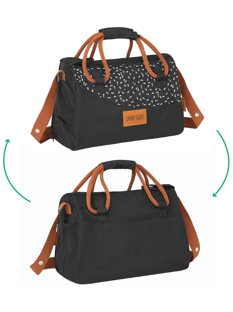 Bolso cambiador con múltiples bolsillos Pocketstyle, capacidad de 10 l, «Badabulle» Negro - Kiabi