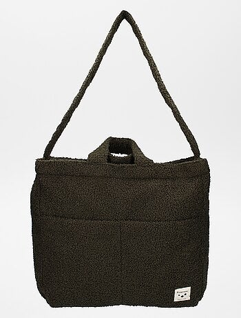 Bolso cambiador de borreguito + colchón cambiador portátil