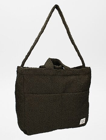 Bolso cambiador de borreguito + colchón cambiador portátil