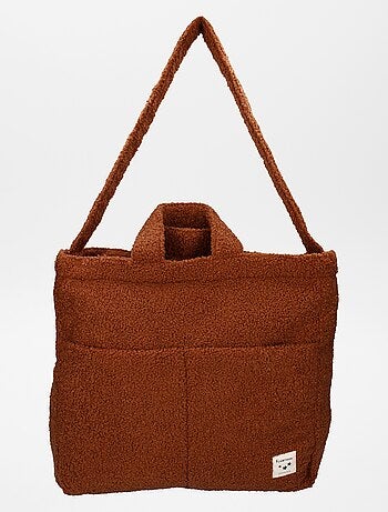 Bolso cambiador de borreguito + colchón cambiador portátil