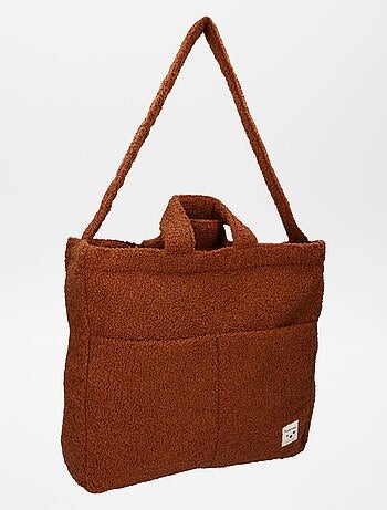 Bolso cambiador de borreguito + colchón cambiador portátil