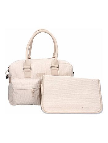 Bolso cambiador de pana con cambiador de viaje - Kidzroom