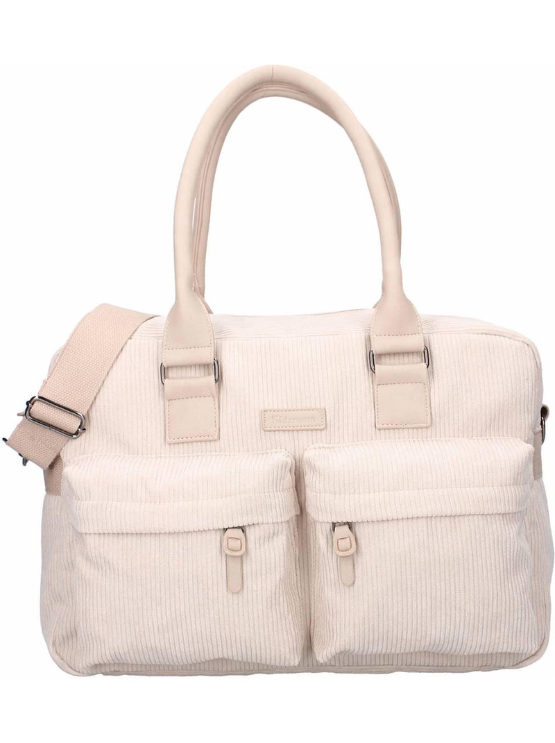 Bolso cambiador de pana con cambiador de viaje | Kidzroom Beige - Kiabi
