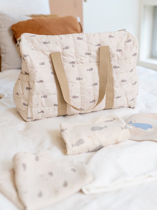 Bolso cambiador estampado con colchón incluido - Kiabi