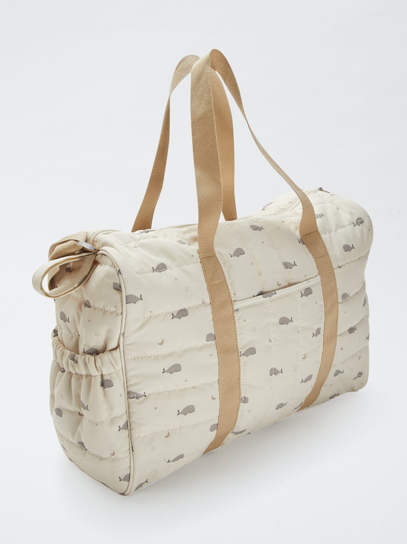 Bolso cambiador estampado con colchón incluido BEIGE - Kiabi