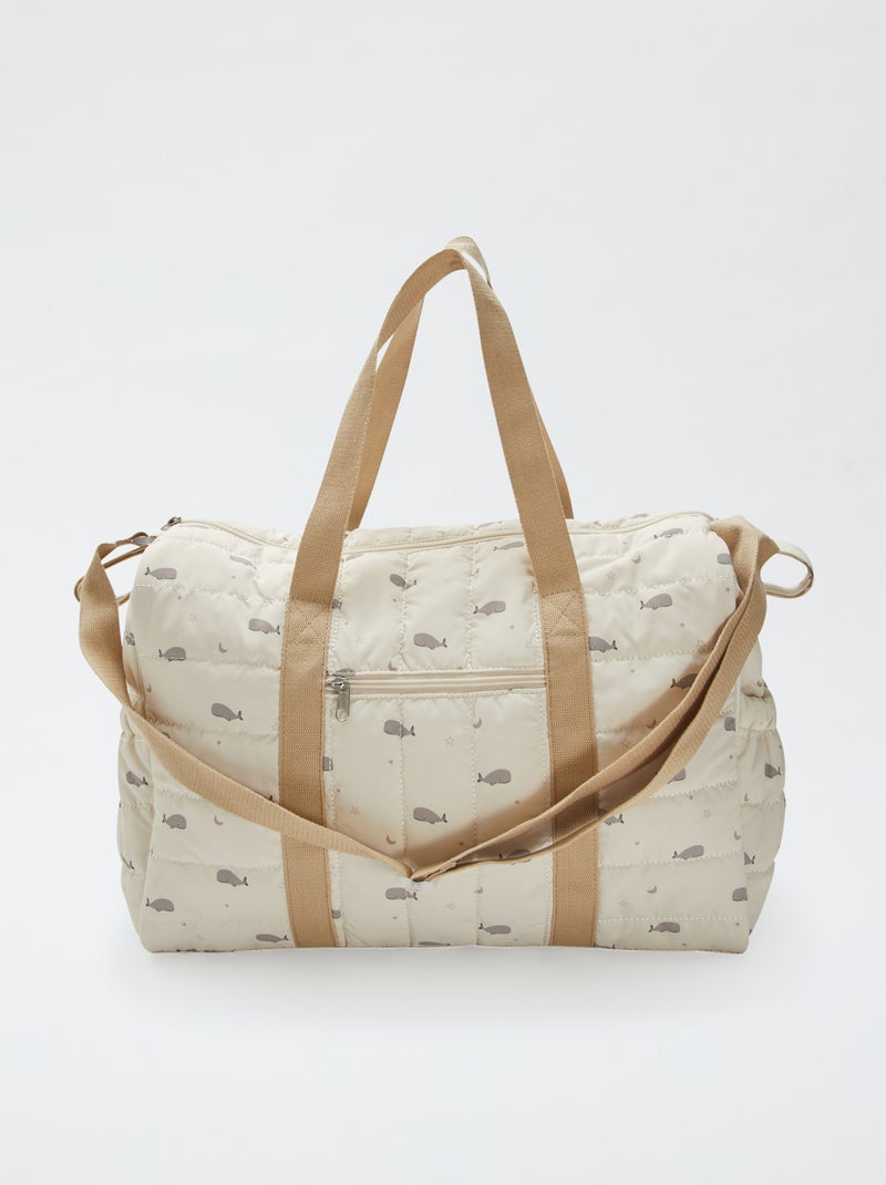 Bolso cambiador estampado con colchón incluido BEIGE - Kiabi