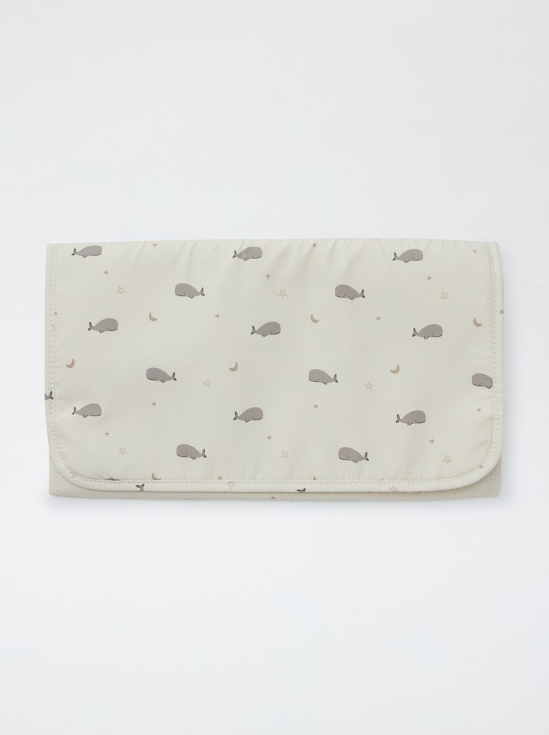 Bolso cambiador estampado con colchón incluido BEIGE - Kiabi