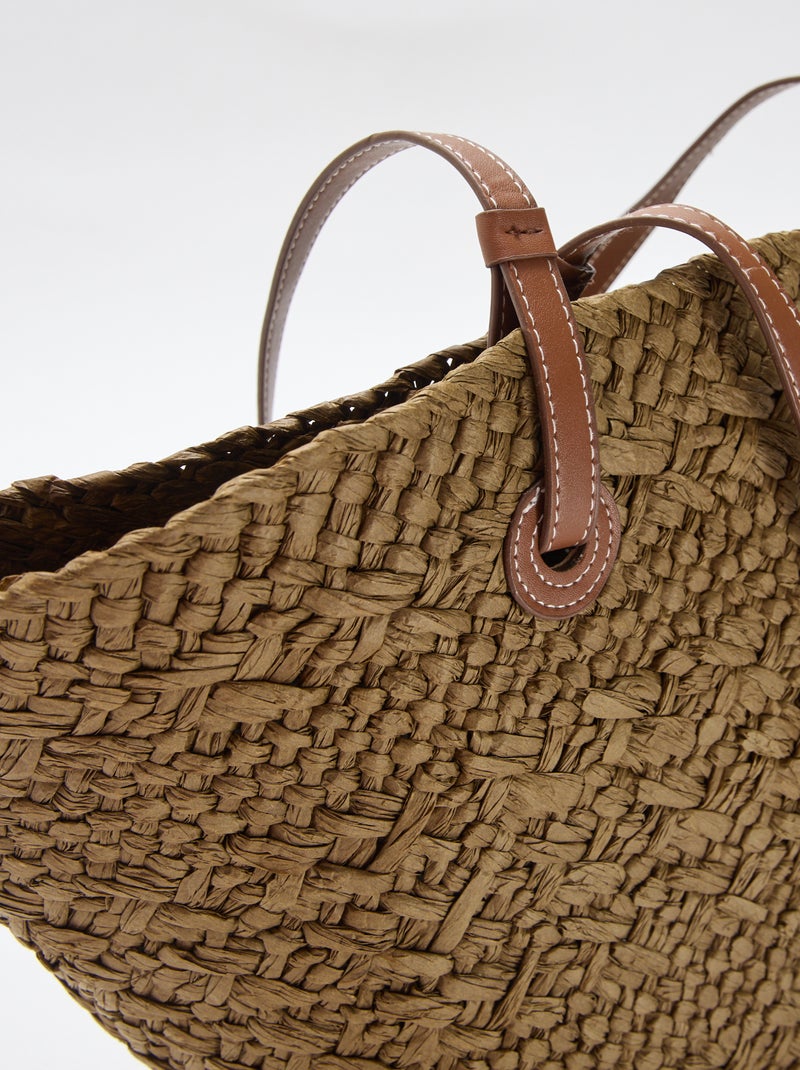Bolso capazo con asas Kaki - Kiabi