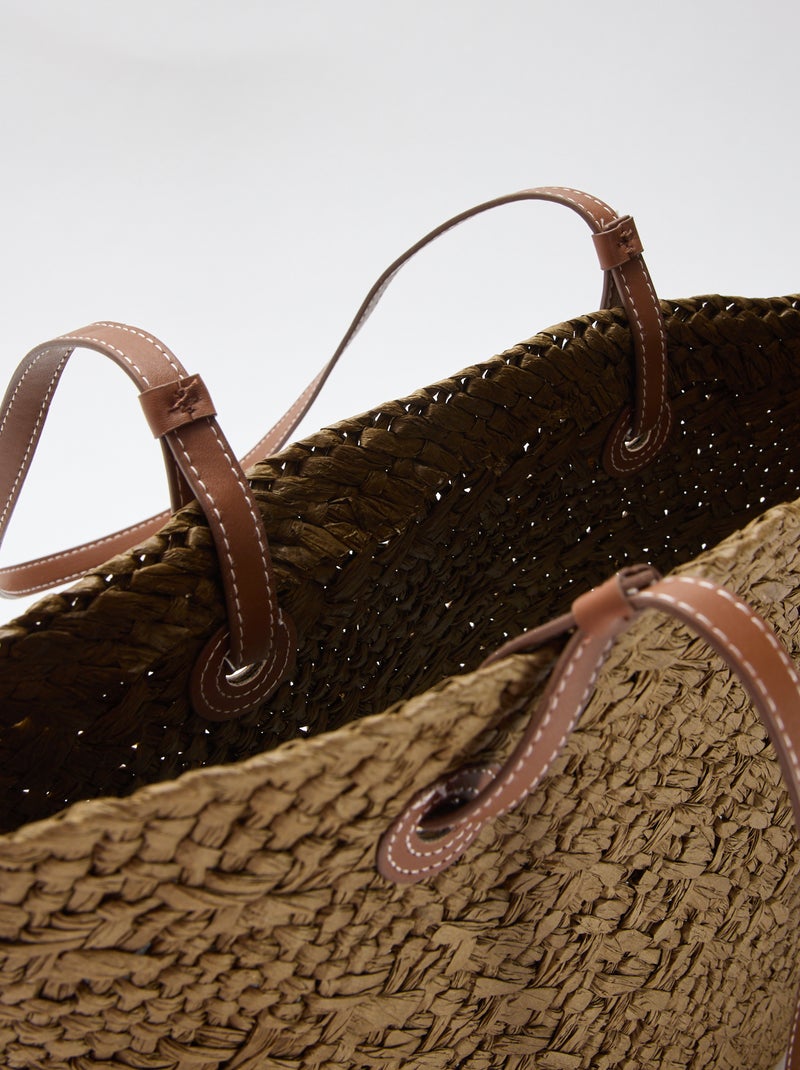 Bolso capazo con asas Kaki - Kiabi
