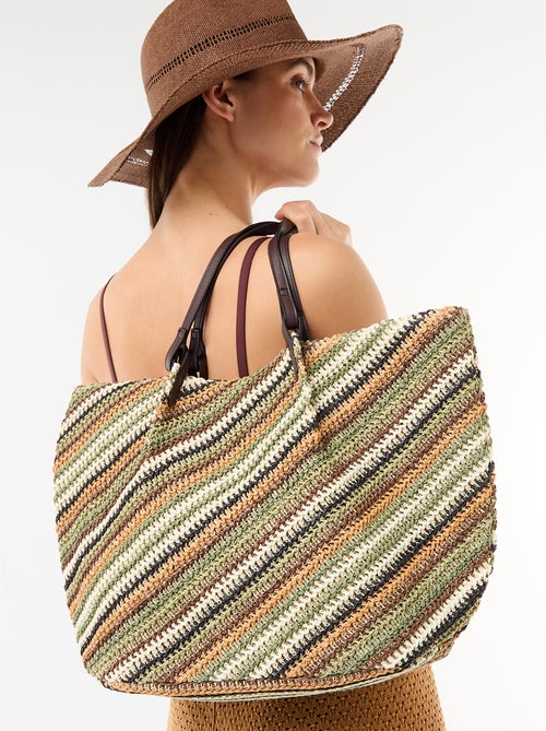 Bolso capazo de paja - Kiabi