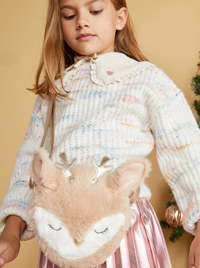 Bolso con detalle de reno de Navidad BEIGE - Kiabi