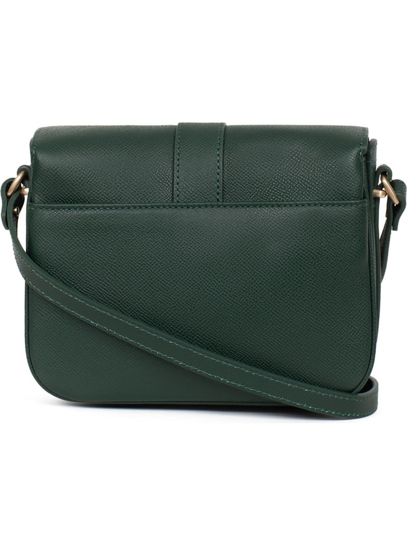 Bolso cruzado - cuero aude hexagona Verde oscuro - Kiabi
