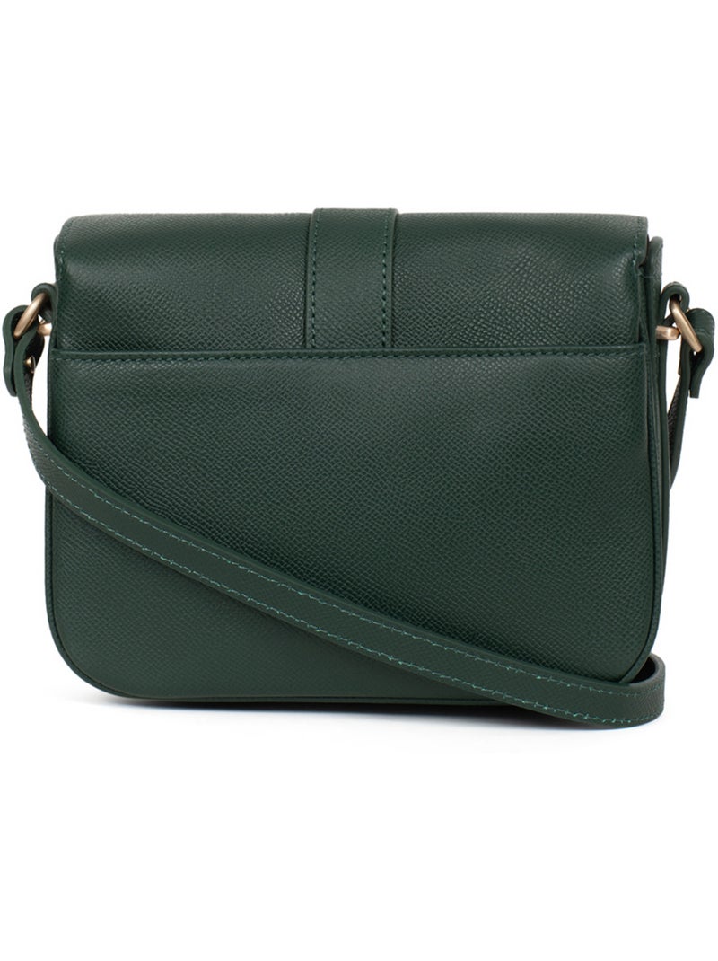 Bolso cruzado - cuero aude hexagona Verde oscuro - Kiabi