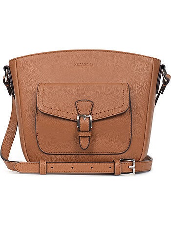 Bolso cruzado - cuero mirabelle hexagona