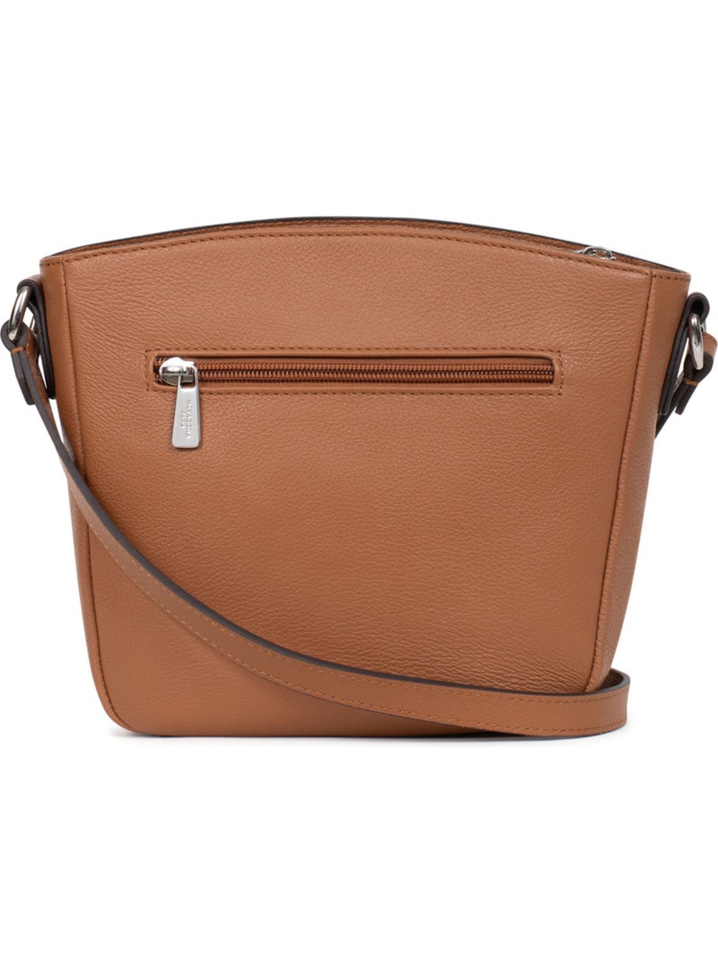 Bolso cruzado - cuero mirabelle hexagona Marrón claro - Kiabi