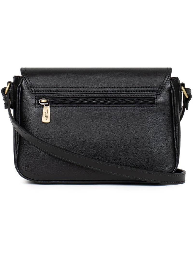 Bolso cruzado - cuero ondine hexagona Negro - Kiabi