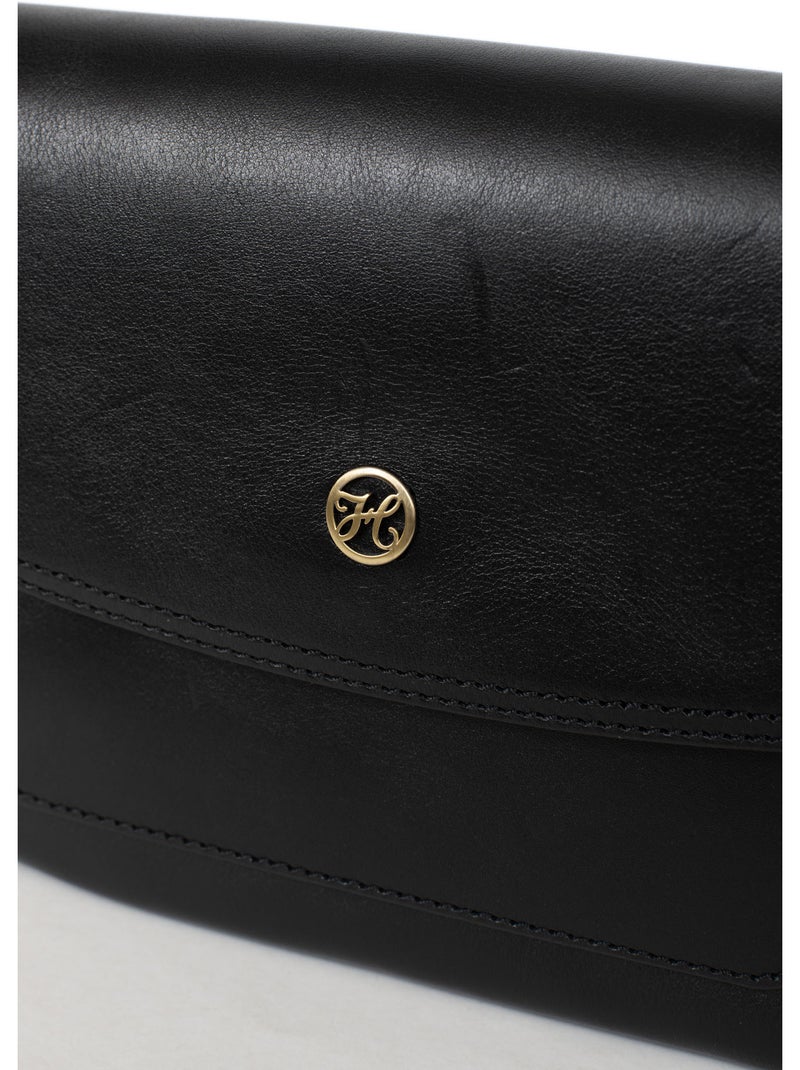 Bolso cruzado - cuero ondine hexagona Negro - Kiabi