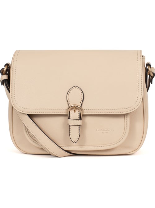 Bolso cruzado - Cuero TAIMA - Kiabi