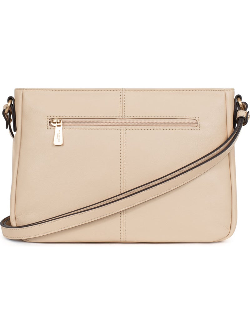 Bolso cruzado - Cuero TAIMA Beige - Kiabi
