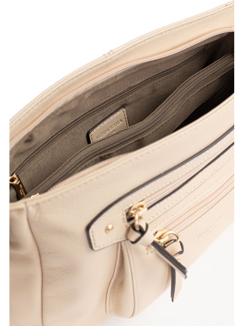 Bolso cruzado - Cuero TAIMA - Kiabi