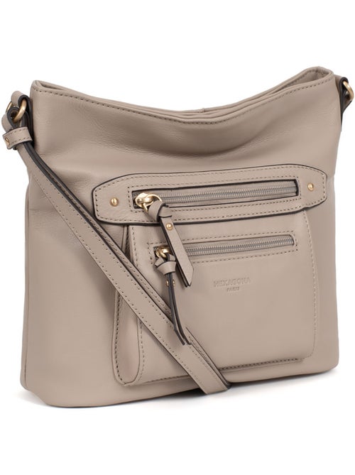 Bolso cruzado - Cuero TAIMA - Kiabi