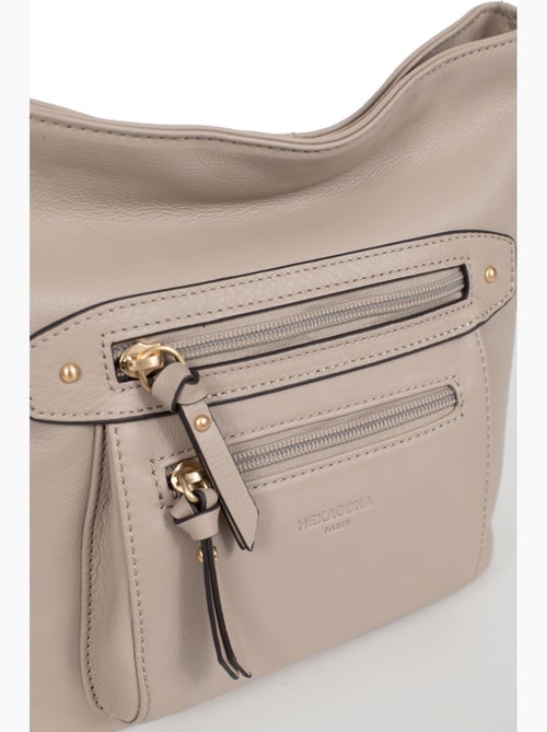 Bolso cruzado - Cuero TAIMA - Kiabi