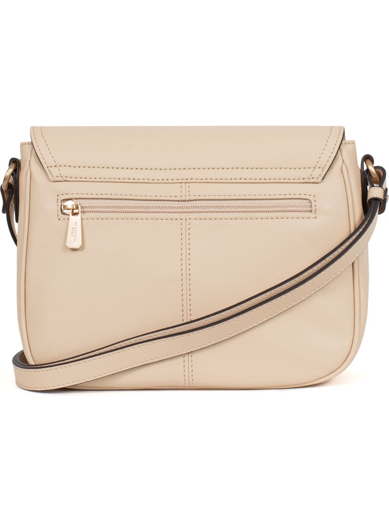 Bolso cruzado - cuero taima hexagona Beige - Kiabi