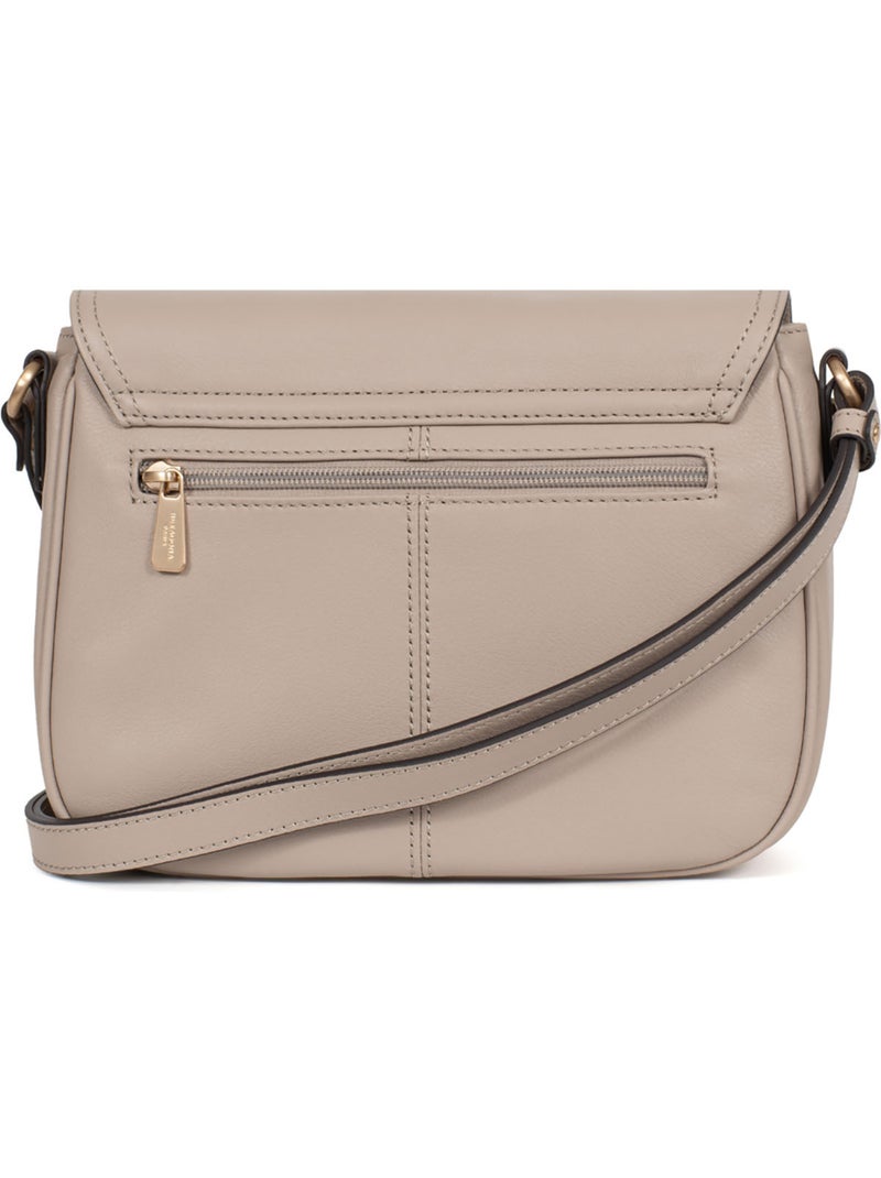 Bolso cruzado - cuero taima hexagona Gris - Kiabi