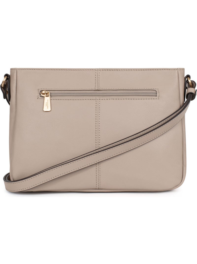 Bolso cruzado - cuero taima hexagona Gris - Kiabi