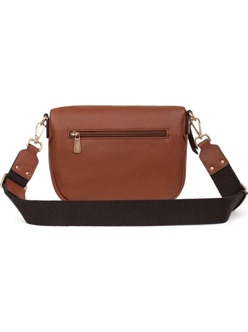 Bolso cruzado - cuero taima hexagona Marrón - Kiabi