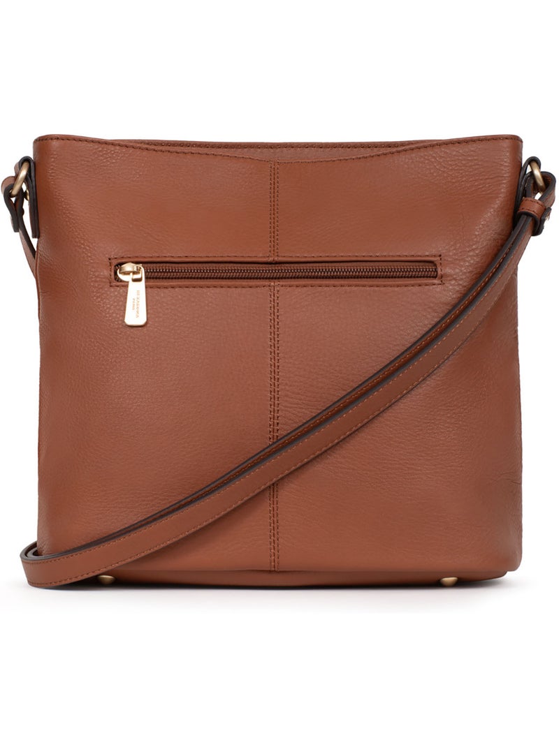 Bolso cruzado - cuero taima hexagona Marrón - Kiabi