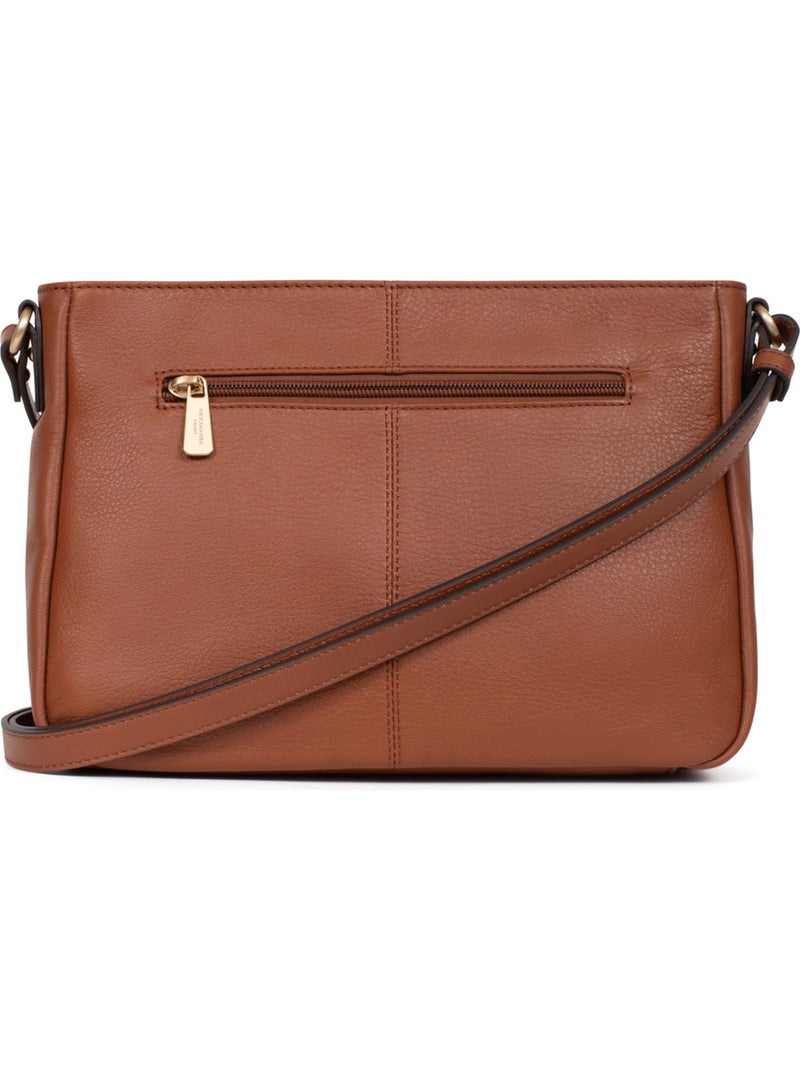 Bolso cruzado - cuero taima hexagona Marrón - Kiabi