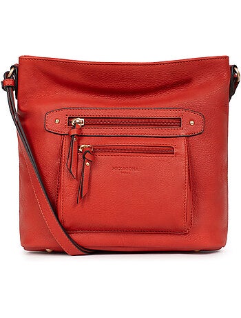 Bolso cruzado - cuero taima hexagona