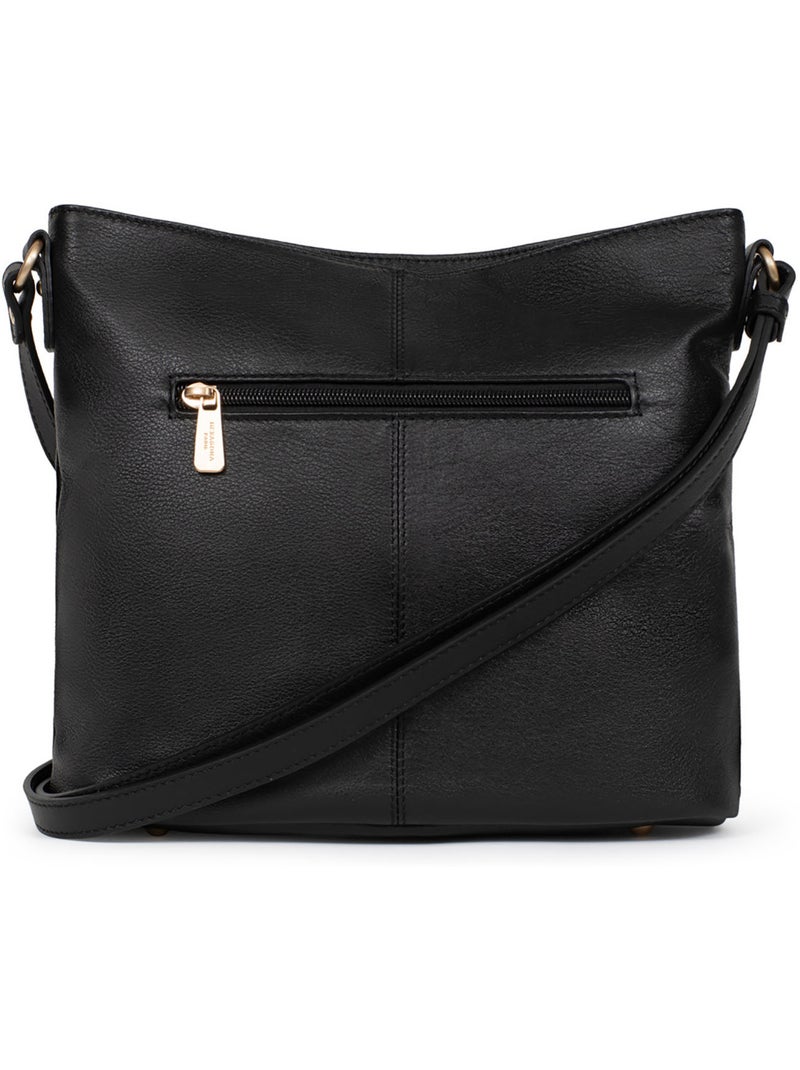 Bolso cruzado - cuero taima hexagona Negro - Kiabi