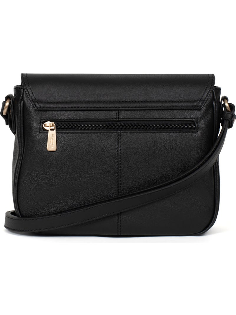Bolso cruzado - cuero taima hexagona Negro - Kiabi