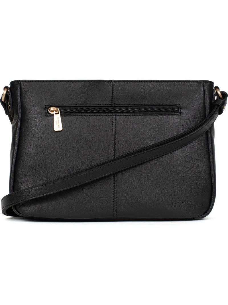 Bolso cruzado - cuero taima hexagona Negro - Kiabi
