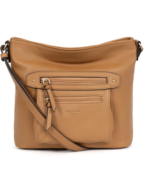 Bolso cruzado - Cuero TAIMA - Kiabi