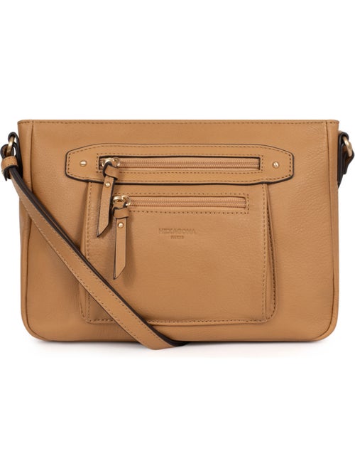 Bolso cruzado - Cuero TAIMA - Kiabi