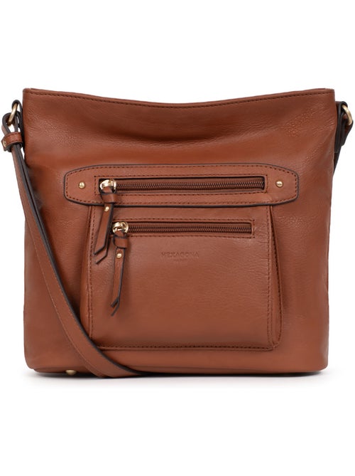 Bolso cruzado - Cuero TAIMA - Kiabi