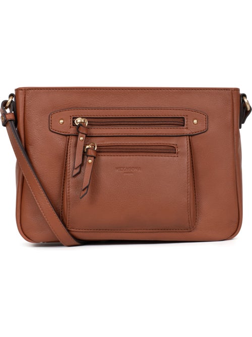 Bolso cruzado - Cuero TAIMA - Kiabi